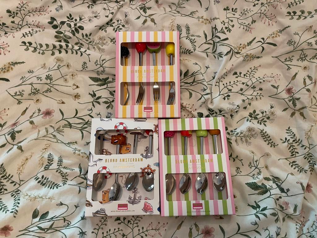 Blond-Amsterdam Setjes Theelepels & Vorkjes, Huis en Inrichting, Keuken | Servies, Nieuw, Overige typen, Blond Amsterdam, Overige materialen