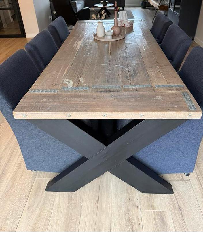 Eetkamertafel met 6 stoelen, Huis en Inrichting, Complete eetkamers, Gebruikt, 6 tot 8 stoelen, Ophalen of Verzenden