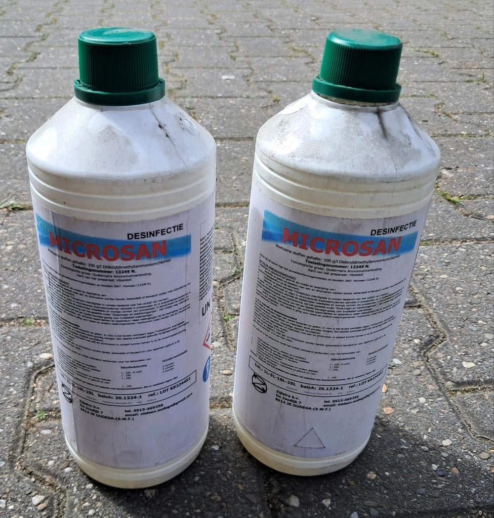 2x Microsan desinfectiemiddel, Ophalen of Verzenden