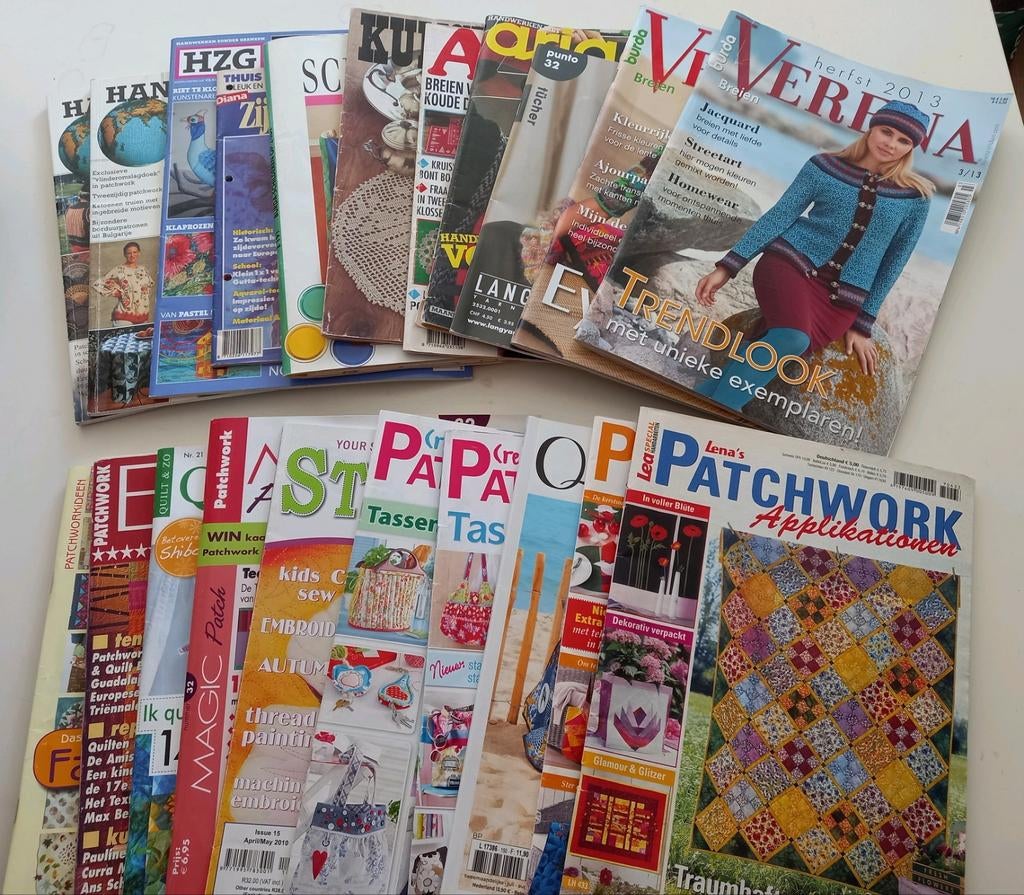 Diverse hobbytijdschriften - oa haken quilten naaien, Ophalen of Verzenden, Gelezen, Damesbladen