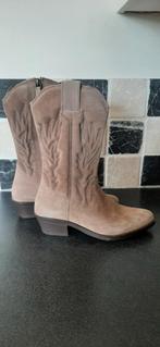 Suède cowboylaarzen maat 37, Nieuw, Ophalen of Verzenden, Gedragen, Bruin, Lage of Enkellaarzen
