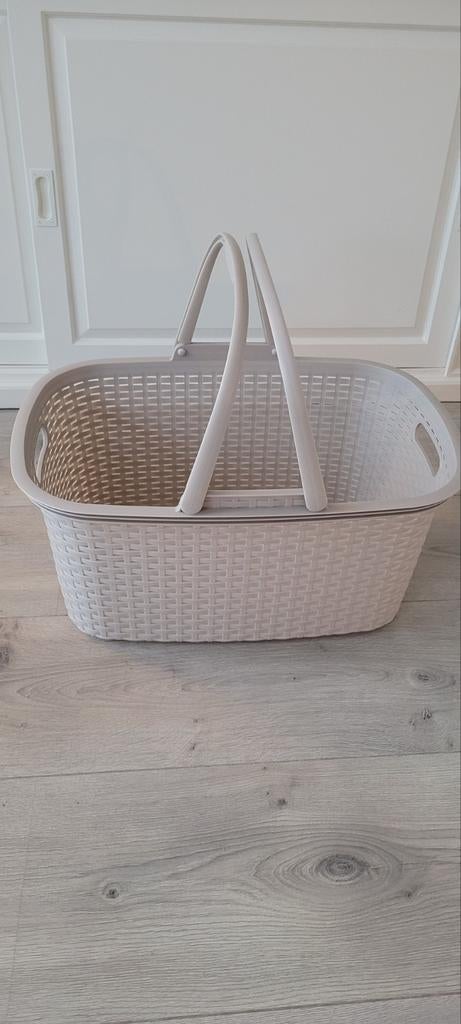 Wasmand met deksel en wasmand met handvaten, Kunststof, Mand, Rond, Ophalen of Verzenden