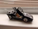Bburago Lamborghini Countach 1988 Zwart schaal 1:18, Hobby en Vrije tijd, Modelauto's | 1:18, Ophalen, Zo goed als nieuw, Auto