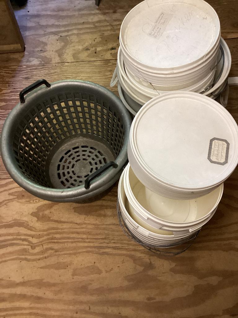 Plastic emmers en manden, Huis en Inrichting, Emmers, Ophalen, Gebruikt, Kunststof, Met deksel