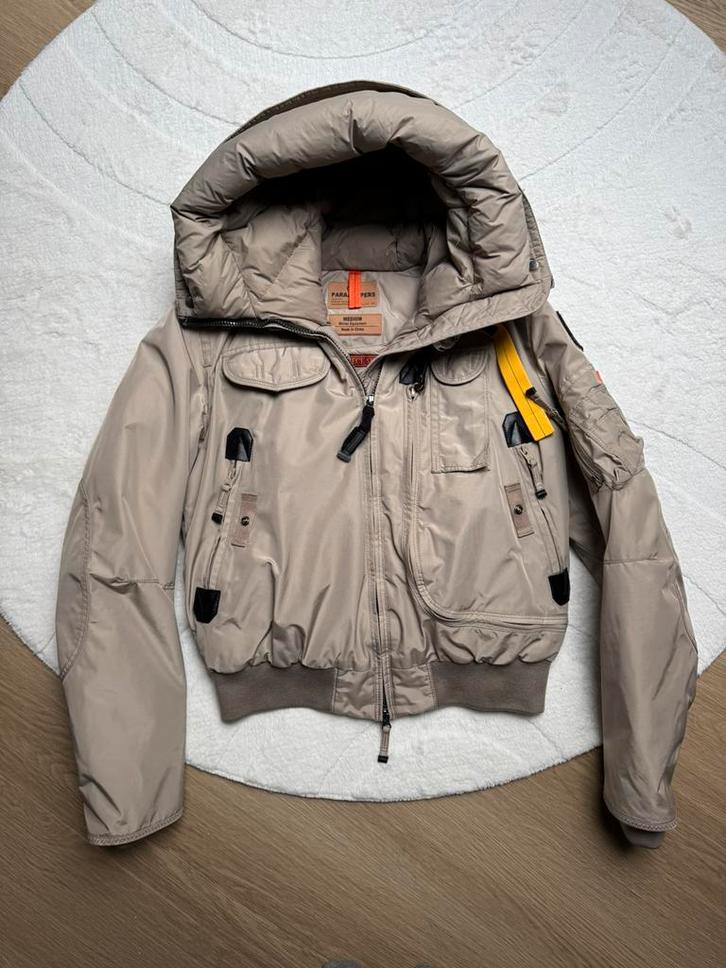 Parajumpers Gobi bomber winterjas - maat M, Kleding | Heren, Jassen | Winter, Zo goed als nieuw, Beige, Ophalen of Verzenden