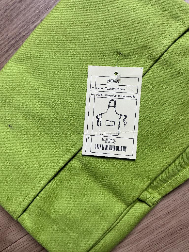 Schort, Huis en Inrichting, Keuken | Textiel, Ophalen, Nieuw, Groen, Schort