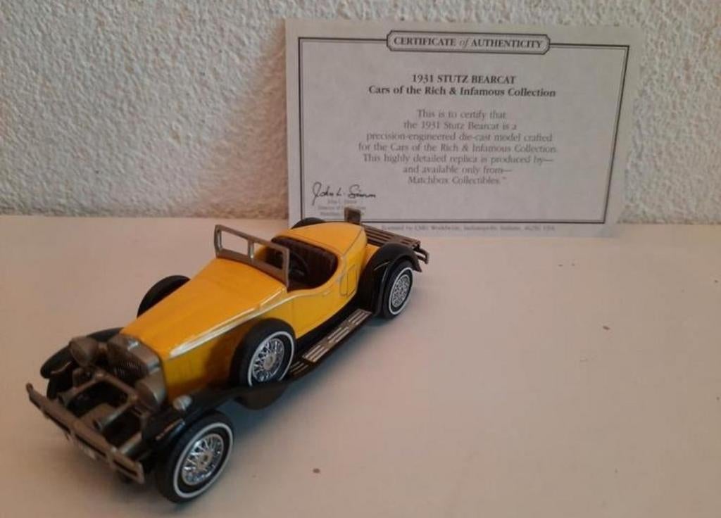 1931 Stutz Bearcat Matchbox Collectibles, Ophalen of Verzenden, Zo goed als nieuw, Auto, Overige merken
