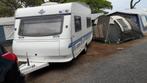 Hobby de luxe 440 met voortent,luifel en inboedel, Caravans en Kamperen, Caravans, Koelkast, Hobby, Treinzit, Dwarsbed
