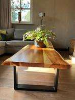 Boomstam Salontafel Akaziahout - Goossen Design, Huis en Inrichting, Tafels | Salontafels, Gebruikt, 100 tot 150 cm, Minder dan 50 cm