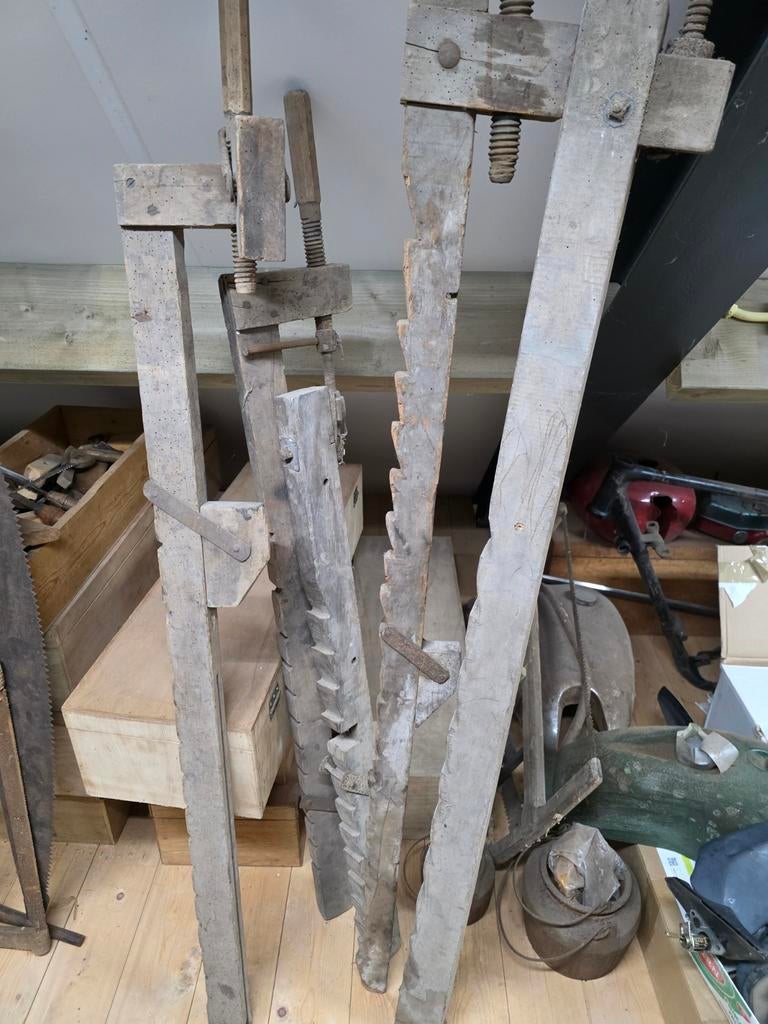 Houten lijmtangen  ( sergeant), Antiek en Kunst, Antiek | Gereedschap en Instrumenten, Ophalen