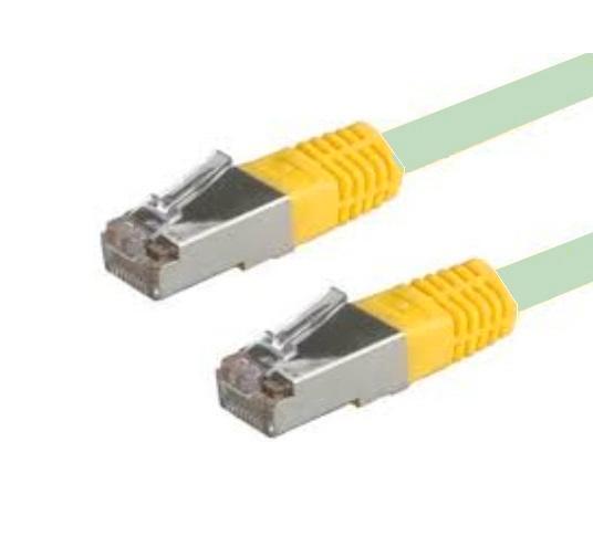 Cat 5E UTP Ethernetkabel 2,00 meter Grijs Gele Connectoren, Computers en Software, Pc- en Netwerkkabels, Nieuw, Ophalen of Verzenden