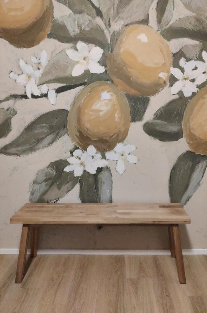 Lange kruk of bankje. Bamboe, sidetable, Huis en Inrichting, Tafels | Sidetables, Zo goed als nieuw, 25 tot 50 cm, 100 tot 150 cm