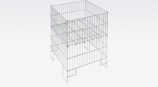 Verstelbare Draadmand Winkelmand Dumpbin Groot, Huis en Inrichting, Woonaccessoires | Overige, Zo goed als nieuw, Metaal, Zilver