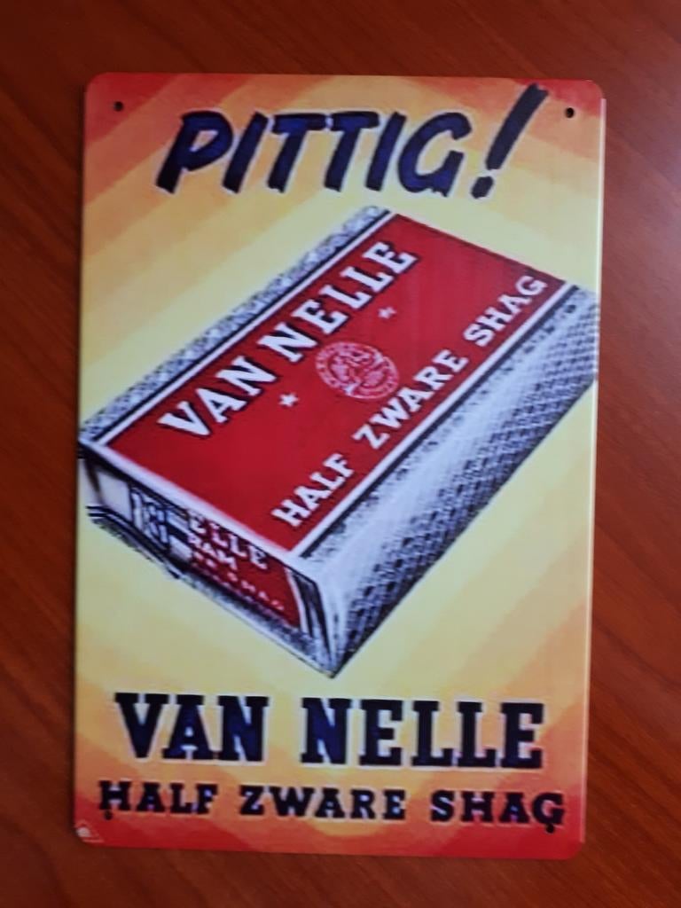 Van Nelle Pittig 20x30 cm Metalen Reclamebord, Ophalen of Verzenden, Nieuw, Reclamebord, Plaat of Schild, Heineken