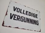 Volledige Vergunning reclamebord van metaal wandbord deco, Info@deconoord.nl, Deco Noord, Nieuw, Ophalen of Verzenden