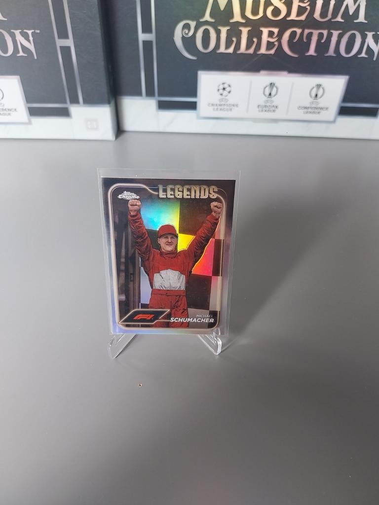 Michael Schumacher Refractor Topps Chrome Formule 1, Ophalen of Verzenden, Zo goed als nieuw, Plaatje