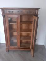 Antieke Vitrinekast / Servieskast / Bibliotheekkast, Huis en Inrichting, Kasten | Vitrinekasten, Ophalen, Gebruikt, Met deur(en)