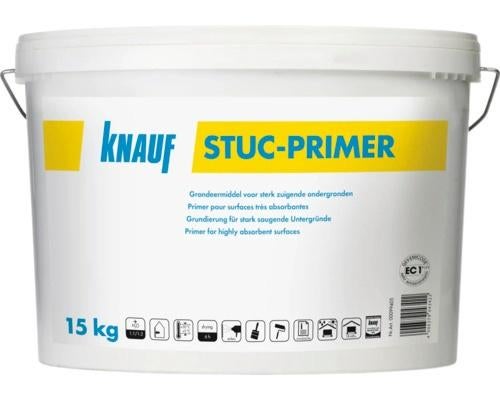 Ophalen halve emmer knauf stuc primer., Ophalen, Gebruikt, Geel