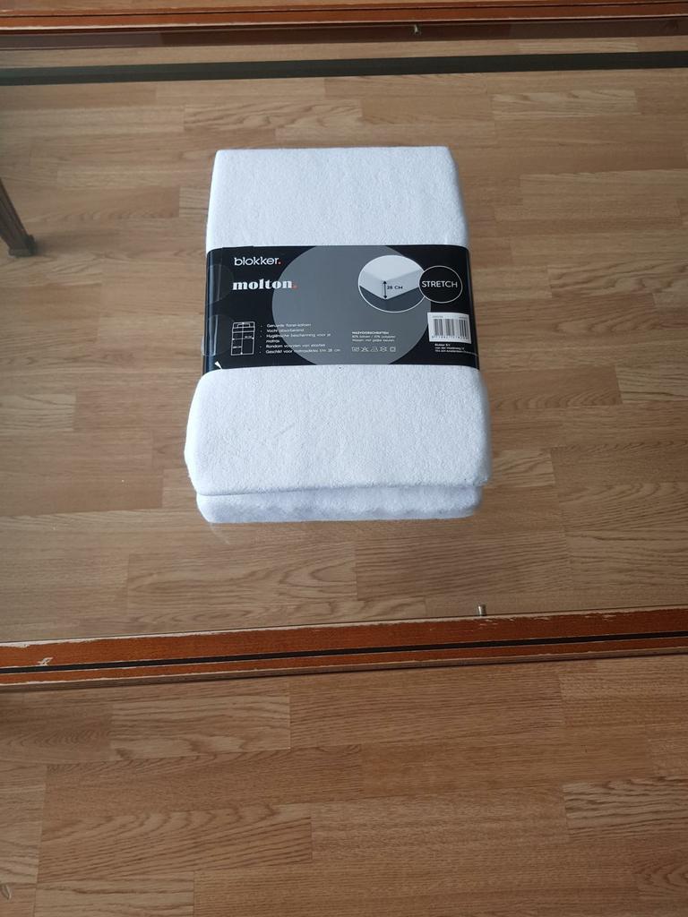Blokker Molton Hoeslaken - Wit - Stretch 90x200, Ophalen of Verzenden