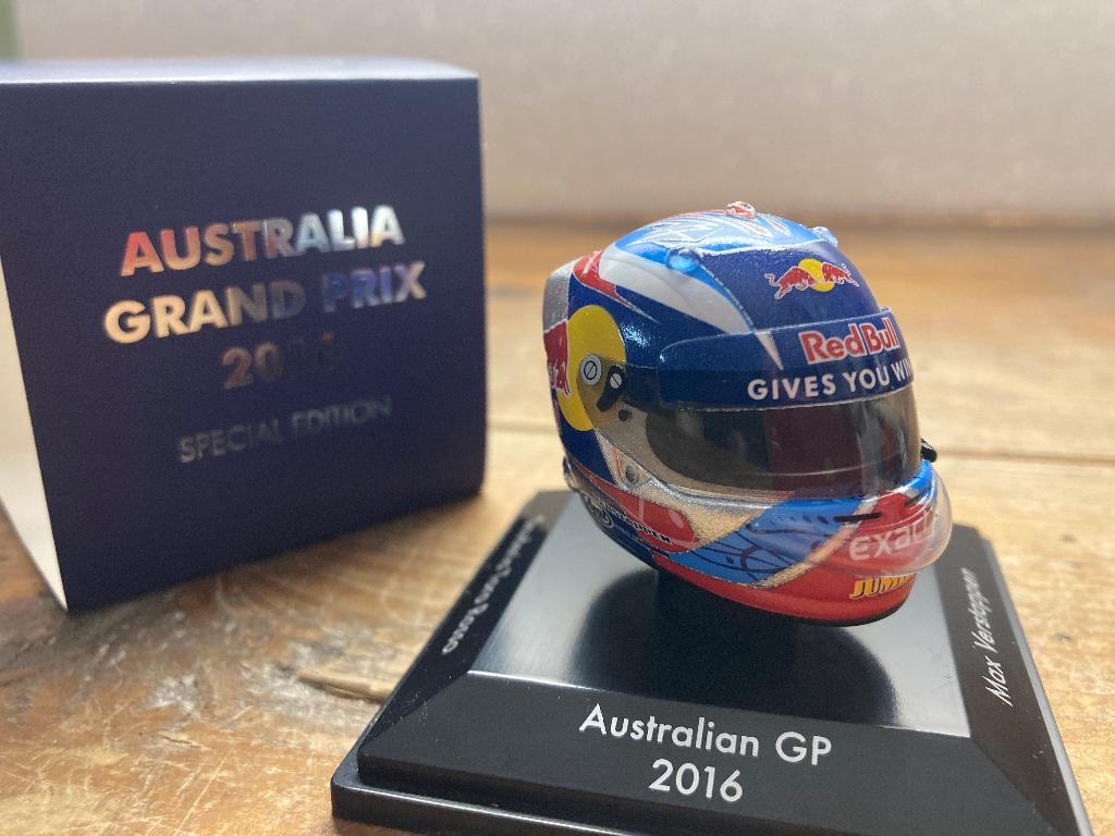 ✅ Max Verstappen 1:8 Helm Australian GP 2016 Red Bull RB12, Verzamelen, Ophalen of Verzenden, Nieuw, Formule 1