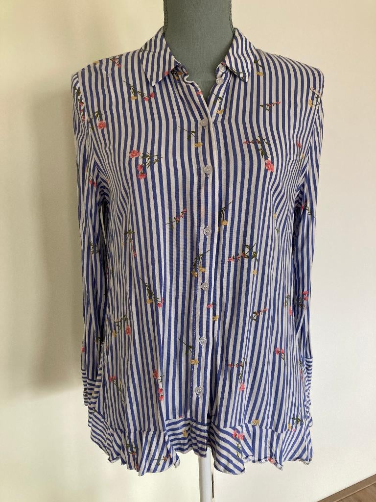 Viscose gestreepte blouse met lange mouwen - Clockhouse, Kleding | Dames, Blouses en Tunieken, Gedragen, Maat 38/40 (M), Overige kleuren