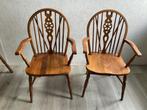 2 Windsor wheelback chairs, Huis en Inrichting, Stoelen, Ophalen, Gebruikt, Twee, Bruin