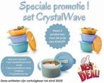 TUPPERWARE ONMISBARE SELECTIE CrystalWave- 7-delig magnetron, Nieuw, Ophalen of Verzenden