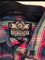 Superdry overhemd maat S, Blauw, Halswijdte 38 (S) of kleiner, Ophalen of Verzenden, Zo goed als nieuw