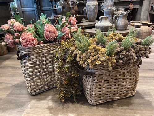Vensterbank manden, Huis en Inrichting, Woonaccessoires | Schalen en Manden, Nieuw, Mand, Rechthoekig, Riet, Ophalen of Verzenden