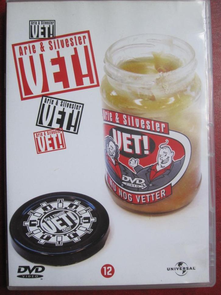 Arie & Silvester - Vet! (2003), Cd's en Dvd's, Dvd's | Cabaret en Sketches, Zo goed als nieuw, Stand-up of Theatershow, Vanaf 12 jaar