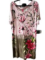 Kyra korte jurk tuniek jurk Fleur L (42) Floral pink, Verzenden, Maat 42/44 (L), Zo goed als nieuw, Boven de knie