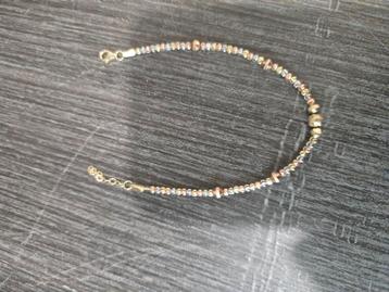 14 k tricolor armband met balletjes 4,3 gram beschikbaar voor biedingen
