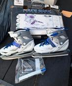 Mooie witte schaatsen Nijdam verstelbaar 38-41, Ophalen of Verzenden, Zo goed als nieuw, IJshockeyschaatsen, Nijdam