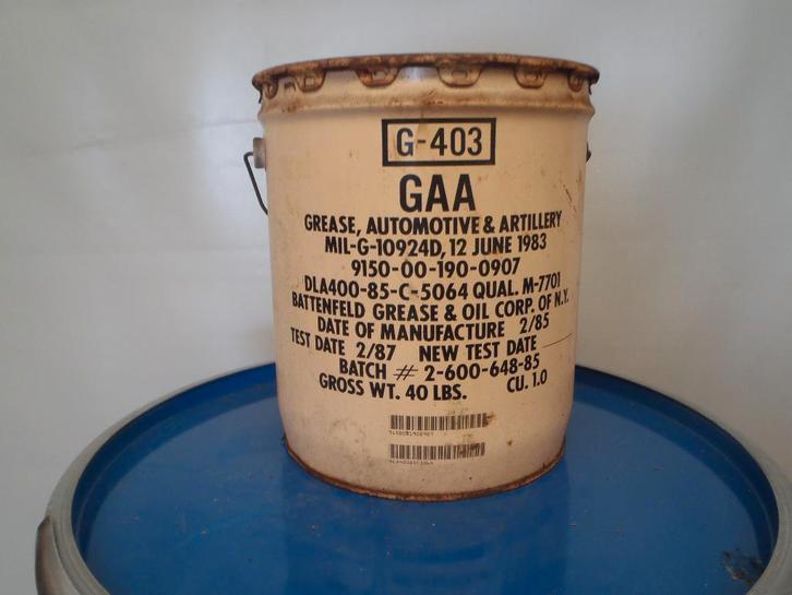 Smeervet Grease G-403 GAA . MIL-G-10924D 20 liter, Auto diversen, Onderhoudsmiddelen, Ophalen of Verzenden