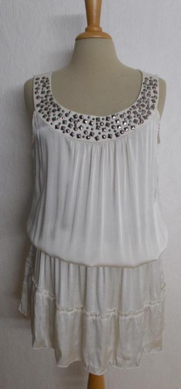 Mooi beige silk tuniek/jurkje van Hale Bob! M beschikbaar voor biedingen