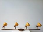 Vintage Massive plafondlamp, Huis en Inrichting, Lampen | Plafondlampen, Ophalen of Verzenden, Zo goed als nieuw, Glas, Retro