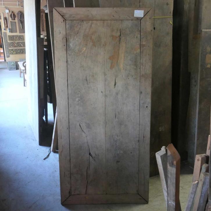 SALE 75% Antieke tafel TQ61 landelijk teak hout oud 64 x 77, Antiek en Kunst, Antiek | Meubels | Tafels, Ophalen of Verzenden