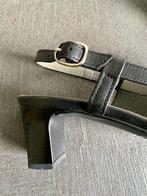 J74 Gabor maat 6,5=40 leren pumps sandalen schoenen lage hak, Zwart, Gabor, Ophalen of Verzenden, Zo goed als nieuw