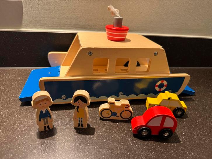 Houten Veerpont of Boot HEMA - Speelgoed, Kinderen en Baby's, Speelgoed | Houten speelgoed, Gebruikt, Overige typen, Ophalen of Verzenden