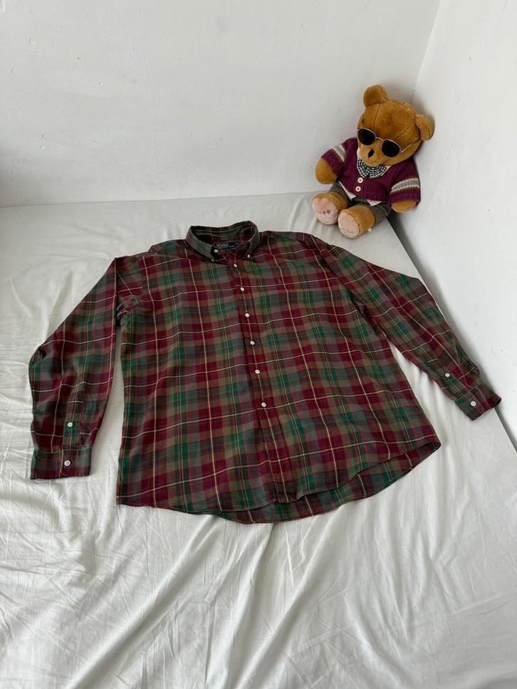 Nieuw geruit Ralph Lauren overhemd, Kleding | Heren, Overhemden, Zo goed als nieuw, Halswijdte 43/44 (XL), Groen, Ophalen of Verzenden