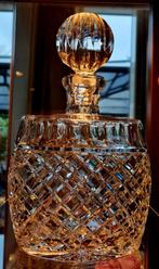 KRISTALLEN FACET GESLEPEN OVALE WHISKY KARAF, Antiek en Kunst, Antiek | Glas en Kristal, Ophalen of Verzenden