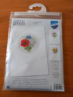 3 wenskaarten met borduurwerk, NIEUW, Ophalen of Verzenden, Nieuw, Handborduren, Borduurpakket