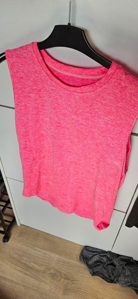 3 Sportshirts: Grijs & Roze, Kleding | Dames, Sportkleding, Zo goed als nieuw, Fitness of Aerobics, Maat 46/48 (XL) of groter