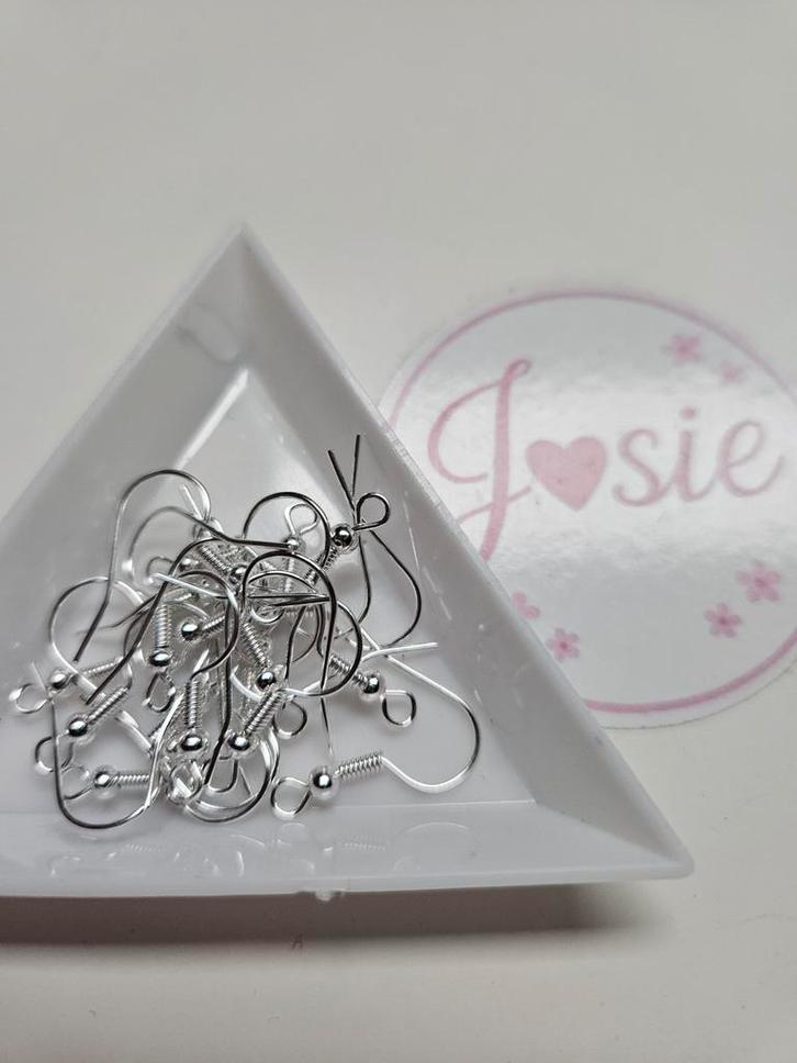 Zilverkleurige Oorbelhaakjes #361, Hobby en Vrije tijd, Kralen en Sieraden maken, Nieuw, Overige typen, Ophalen