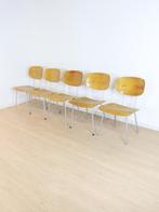 set 5 vintage stoelen Gispen 116 Wim Rietveld, Huis en Inrichting, Stoelen, Ophalen, Gebruikt, Vintage, Vijf, Zes of meer stoelen