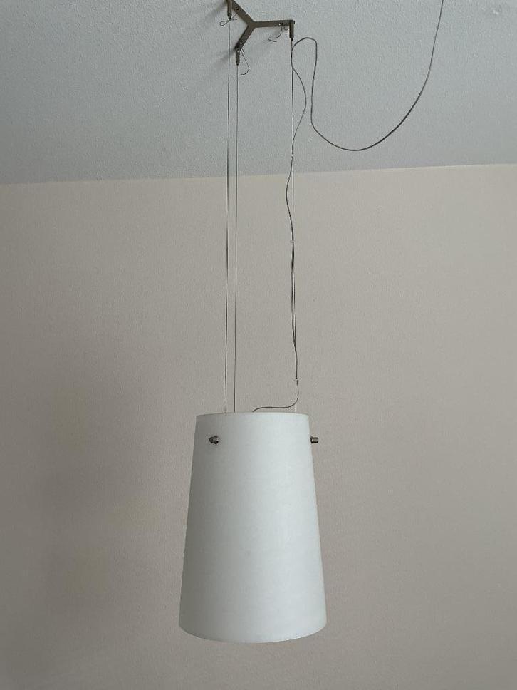 Hanglamp, Huis en Inrichting, Lampen | Hanglampen, Gebruikt, Minder dan 50 cm, Glas, Ophalen