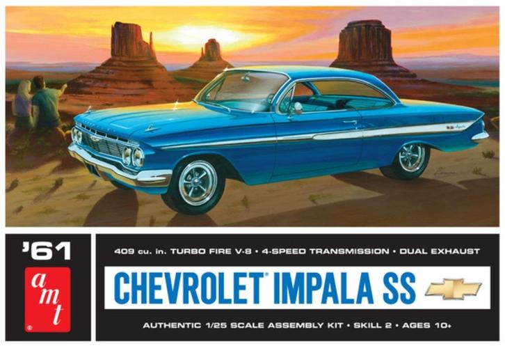 AMT 1961 Chevy Impala SS AMT-1013, Hobby en Vrije tijd, Modelbouw | Auto's en Voertuigen, Nieuw, Auto, Groter dan 1:32, Overige merken