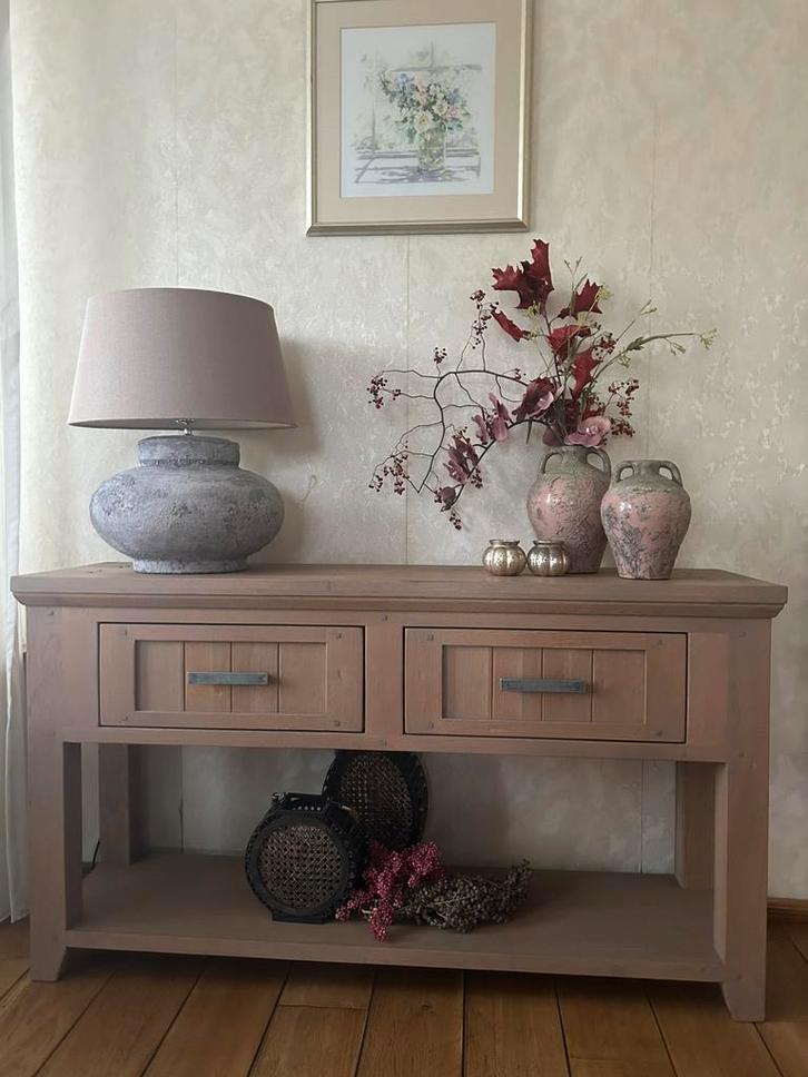 Eiken Sidetable, Huis en Inrichting, Tafels | Sidetables, Zo goed als nieuw, 25 tot 50 cm, 100 tot 150 cm, Rechthoekig, Eikenhout