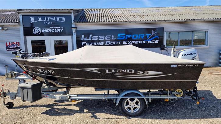 Lund 1625 Rebel XL Visboot - Honda 50PK, Watersport en Boten, Vis- en Consoleboten, Gebruikt, Benzine, Buitenboordmotor, Aluminium