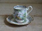 1x Kop-en-schotel, Royal Albert SILVER BIRCH, als nieuw, Antiek en Kunst, Antiek | Servies los, Ophalen of Verzenden